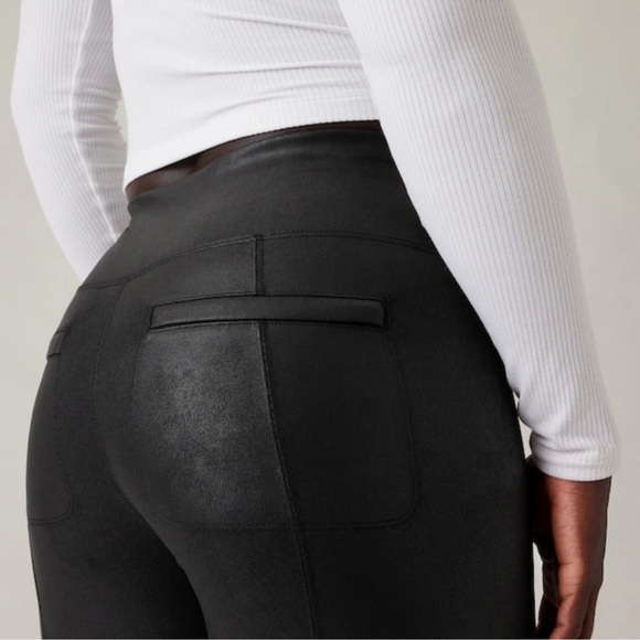 Athleta Delancey Gleam Moto Tight Leggings Black Size Medium Activewear - Picture 10 of 12